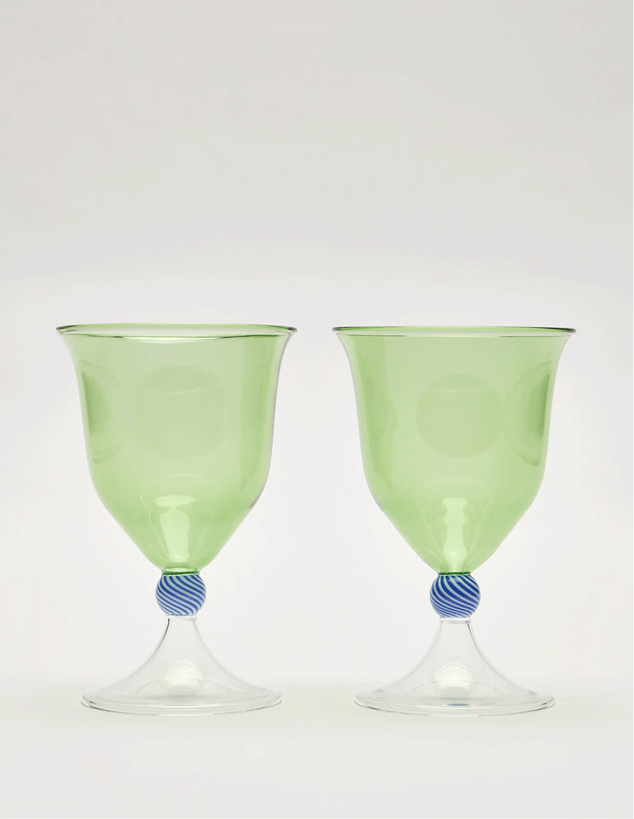 Olleta Swirl Wine Glasses Set of Two